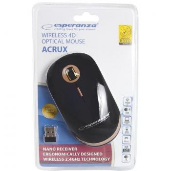 Ratón Inalámbrico Esperanza EM127 2.4GHz 4D Óptico Acrux USB