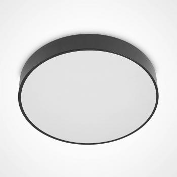 Plafón LED Lindby Milada, negro, CCT, control remoto, moderno, hecho de metal, para salón y comedor (1 llama)