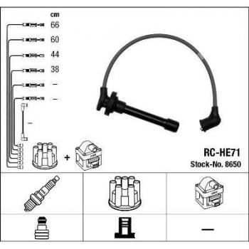 Juego de cables de encendido NGK 8650, tipo: cables de encendido, características: alta calidad, resistencia a altas temperaturas, diseño específico para un ajuste perfecto en vehículos, mejora del rendimiento del motor y reducción de emisiones