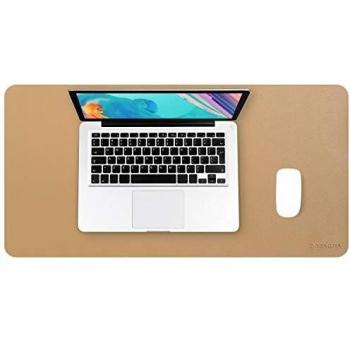DOBAOJIA Alfombrilla de Ratón Extendida Mousepad L, Vade Escritorio Tapete de Escritura Estera Oficina Almohadilla Escritorio, Cuero PU Impermeable + Gamuza Antideslizante