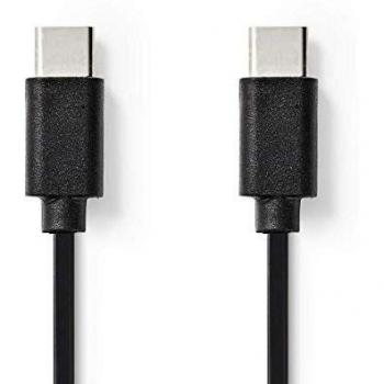 Cable USB 2.0 Tipo C Macho a Tipo C Macho 1,0 m Negro 480 Mbps PVC