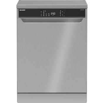 Lavavajillas Sharp QWNA1F49DI 60 cm, 14 servicios, clase D, 49dB, Inverter, programa 30', 7 programas, display táctil, acero inoxidable