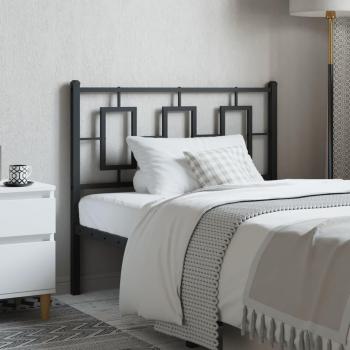 Black Metal Headboard 100 cm