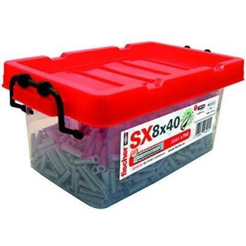 Fischer Sx (Big Box 4 Brocas Uds), 505374, Gris, 8x40 (Bote 750 unidades)