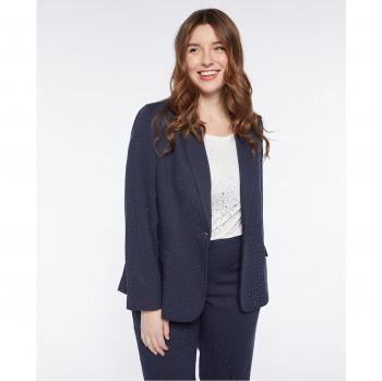 Blazer de mujer con strass y cierre de botón