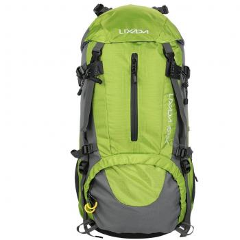 Lixada Mochila de Senderismo 50L con Cubierta Impermeable Mochila de Marcha Trekking Camping Deporte Al Aire Libre