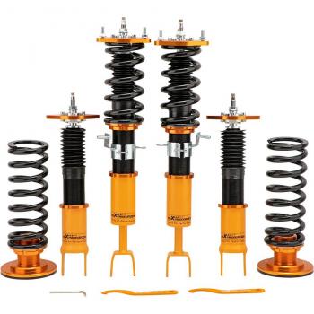 Coilovers Shock Absorber Kits compatible for Nissan Fairlady 350Z Z33 03-08 Adj. Damper Maxpeedingrods - Updated Performance Adjust Coilovers for Infiniti G35 Nissan 350Z Roadster Z33