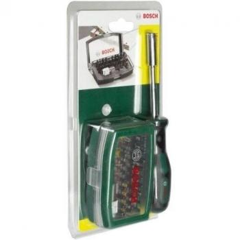 Bosch 2607017189 - Set de 32 puntas, con puntas, puntas de seguridad Torx Tamper y portapuntas magnético + atornillador manual