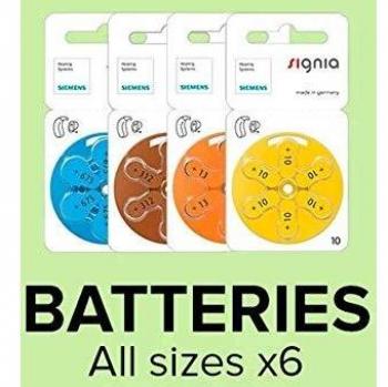 Baterías para audífonos Siemens Signia S312 - 60 piezas (10 blisters de 6) - 1,45V 170mAh