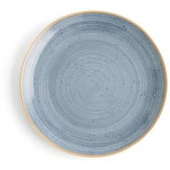 Plato Llano Ariane Terra Azul Cerámica Ø 21 cm (12 Unidades)