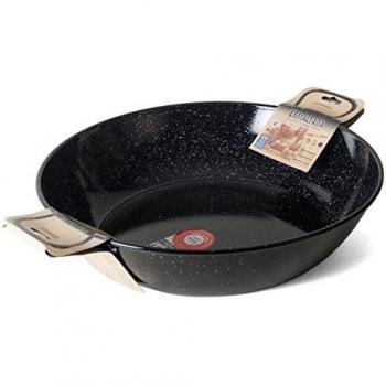 Garcima 5020016 Sartén Doble Honda con Asas Esmaltada 50 cm, Metal, Multicolor