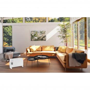 Termoconvector Eléctrico Argo Jazz T con Ventilador, Potencia 2000W, Blanco, Timer y Modos Eco/Comfort/Super