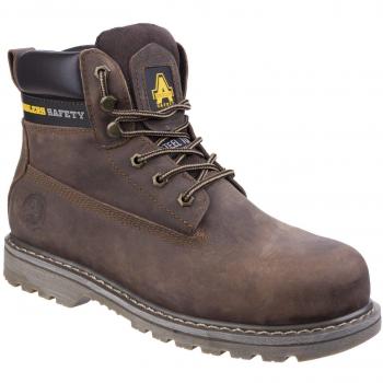 Amblers Unisex Steel FS164 Welted Safety Boot Womens Mens Boots 4 UK Brown