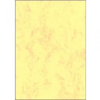 Papel de Mármol A4 200 g/m² Sandbraun - 50 Hojas, Papel Decorativo Doble Cara