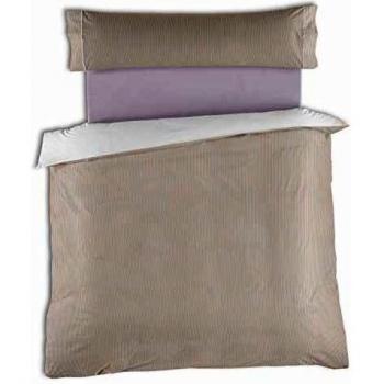 ESTELIA - Conjunto de Funda nórdica y Funda de Almohada Greta, Color Piedra - Cama de 90