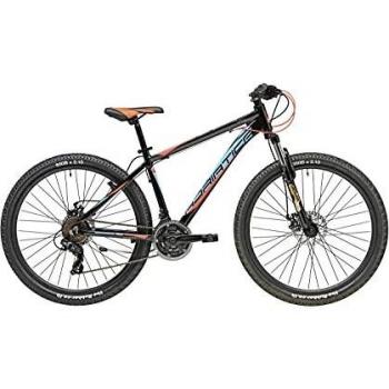 'Mountain Bike RCK 27,5 de Cicli Adriatica con marco de aluminio, horquilla suave y cambio 21 V, Nero-Blu-Rosso, Telaio 48 cm