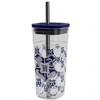 Vaso Acrílico Harry Potter con Pajita de Acero Inoxidable - 540 ml