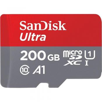 SanDisk Ultra 200 GB MicroSDXC UHS-I Memory Card with SD Adapter - Standard Packaging