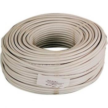 Cable eléctrico H05VV-F tripolar sección 3x0,75 mm blanco - 100 metros