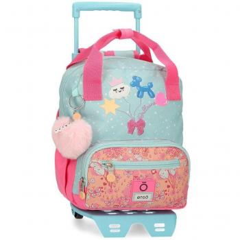 Mochila infantil Enso Ballons con carro de 28 cm, ideal para niñas