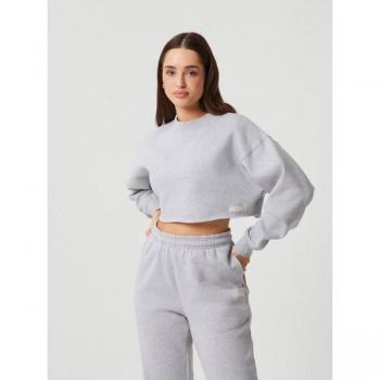 Björn Borg Studio Oversized Cropped Crew Grey, Large