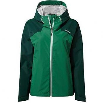 Craghoppers Chaqueta Toscana Chaquetas Impermeable Shell Mujer, Mujer, Chaquetas Impermeable Shell, CWW1148 R6616L, Verde montaña/Verde, 44