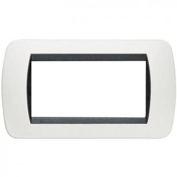 Placa 4 Módulos Living Internacional Blanca L4804PB
