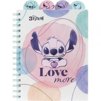 Notebook A5 espiral con divisores de cuadrícula, 100 hojas, multicolor, Stitch Coolpack