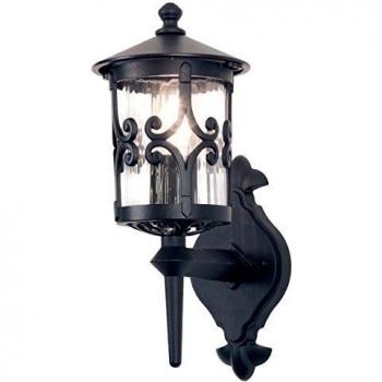 Aplique de pared para exteriores Hereford 42 cm, negro, E27