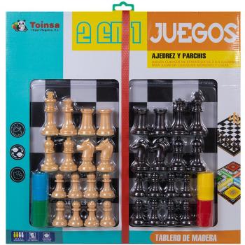Juego de Parchís-Ajedrez con Fichas de Alta Calidad