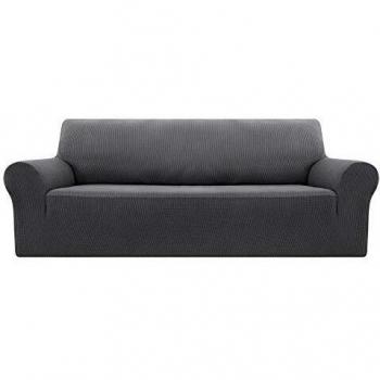 Deconovo Funda de Sofá 3 Plazas Protector Elástica para Muebles Gris