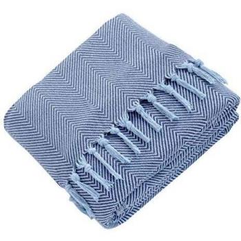 Mixibaby - Manta Reversible para sofá, diseño de Espiga, Color Azul