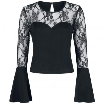 Outer Vision Woman'S Longsleeve Belle Manga Larga Mujer Negro XL