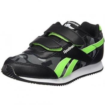Reebok Royal CLJOG 2GR 2V - Zapatillas, Bebé-niños, Negro / Verde / Gris / Blanco, 27