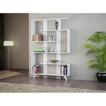 Estantería Calicosy de 5 estantes en color blanco, altura 162 cm