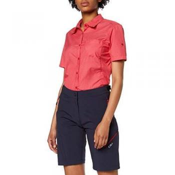 Cmp Women's Short Sleeve Shirt 39t6066 - Coral/Off White/Hibiscus, Size 2XS