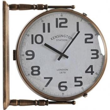 Reloj de Pared DKD Home Decor Cristal Dorado Blanco Hierro