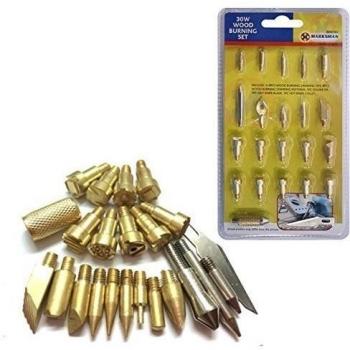 22PC REPLACEMENT TIP WOOD BURNING PYROGRAPHY HOBBY KIT ACCESSORIES NEW TOOL NEW by BARGAINS-GALORE