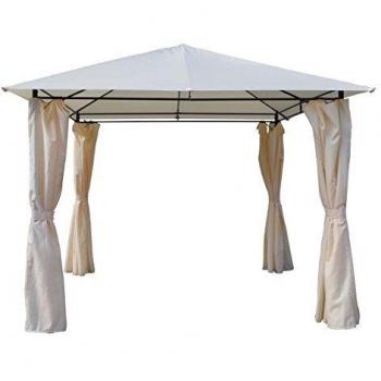 habitatetjardin Cenador-Pergola Shana Beige en Poliester 3 x 3 x 2.6 m