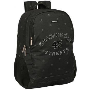Mochila Escolar Safta California Negro 32 x 44 x 16 cm