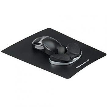 Fellowes: de deslizamiento de espuma Palm apoyo con alfombrilla para ratón, negro – : – Vendido como 2 Packs de – 1 – / – Total de 2 Cada