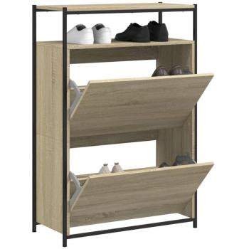Zapato de roble Sonoma 75x34x112 cm madera multicapa marrón