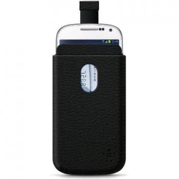 Funda Belkin Pocket Case para Samsung Galaxy S4 Mini, Estuche Negro para Smartphone