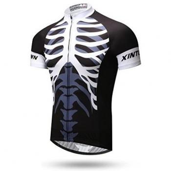 TeyxoCo Hombre Skeleton Ciclismo Maillots Jersey Top L