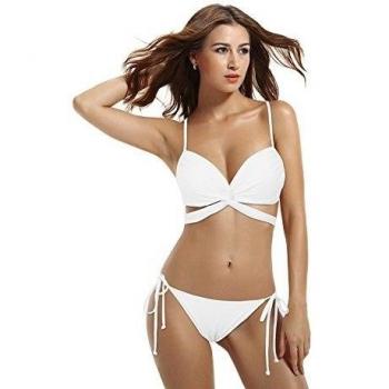 zeraca Wrap halter de la mujer Criss Cruz Bikini traje de baño