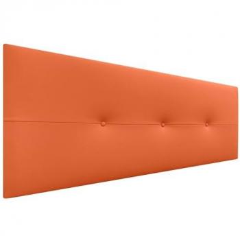 Cabecero de Polipiel AQUALINE Pro Cabezal Tapizado Cama Lujo (Polipiel Naranja, 145cm para Camas 120/135/140)