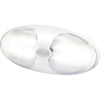 HELLA MARINE DURALED 12 INTERIOR/EXTERIOR LAMP WITH SWITCH - WHITE LED - WHITE HOUSING
