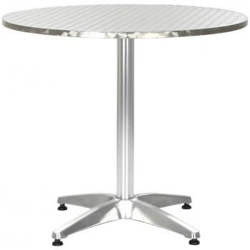 vidaXL Garden Table Silver 80x70 cm Aluminium