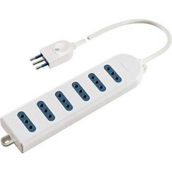 Multipresa Polypool 6 Salidas 10A 1.5m Cable Blanco