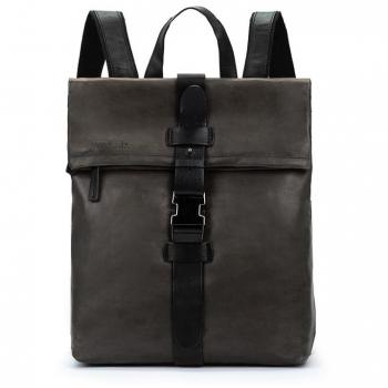 Mochila de hombre de piel Pikolinos BURELA MHA con cierre de broche en color gris